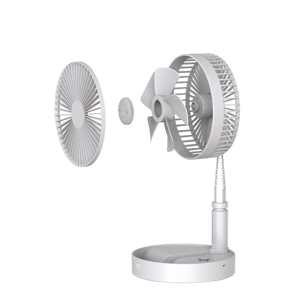 Adjustable Height Telescopic Standing Fan Rechargeable Pedestal Fan